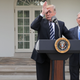 President Donald Trump and Senate Majority Leader Mitch McConnell in the Rose Garden following a lunch meeting at the White House in Washington, D.C., on Oct. 16, 2017